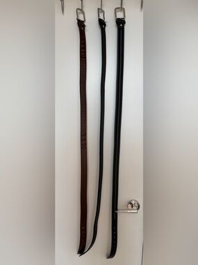 3 Canadian Longhorn Genuine Leather Belts in Brown (42”-44”) 2 Black (44”-46”)